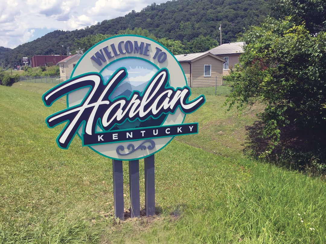 Lettering, graphics and panel were CNC-cut from ½-in. overlaid router on this design by John Deaton, Deaton Design, Ages, Kentucky and finished with exterior acrylic paint. The CNC work was done by The Woodshop, Middlesboro, Kentucky.