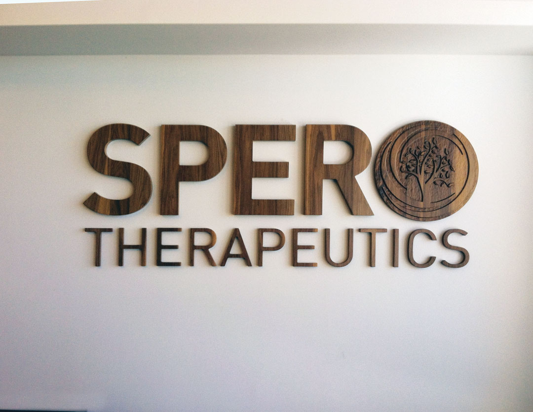 CNC-cut 2-in. black walnut graphics, 6-ft. wide overall, finished with satin polyurethane. David Hassan, Hassan Sign Co., Cohasset, Massachusetts